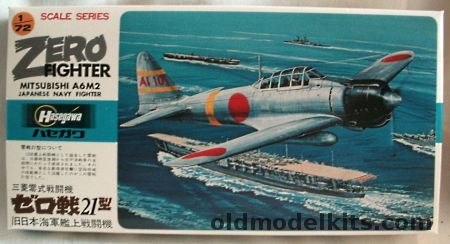 Hasegawa 1/72 Mitsubishi A6M2 Type 21 Zero Fighter - Carrier IJN Akagi (Shigeru Itaya) / Tainan AC (Saburo Sakai) / IJN Ryujo (Tadayoshi Koga), A3 plastic model kit